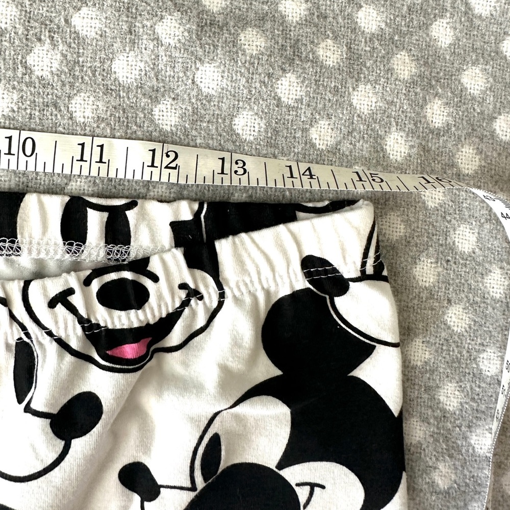 Disney Mickey Mouse Face Womens Biker Shorts Black White XL Cotton Spandex NWT - Picture 5 of 6